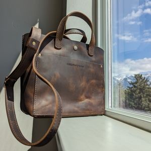 Portland Leather Canyon Mini Crossbody with hide stamp